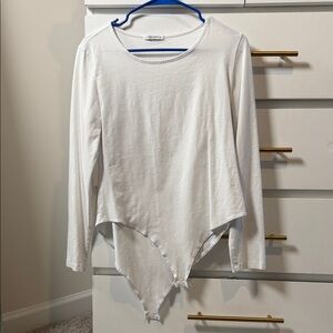 White Long Sleeve Bodysuit